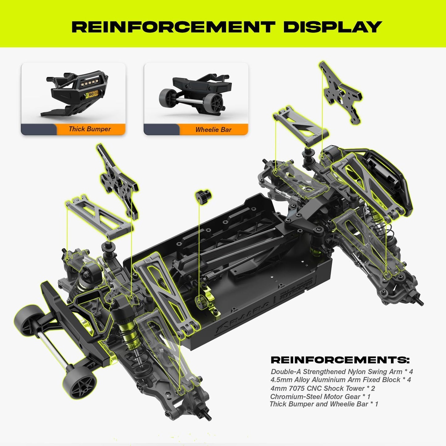 AMORIL 1/16 4WD Ready-to-Run RC Car with Brushless Motor
