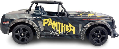 Amewi 21088 1/16 2WD Ready-to-Run RC Drift Car Black Panther with LED Lights