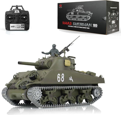 Heng Long 1/16 M4A3 Sherman RC Tank 3898 – IR Combat, Smoke, Metal Tracks