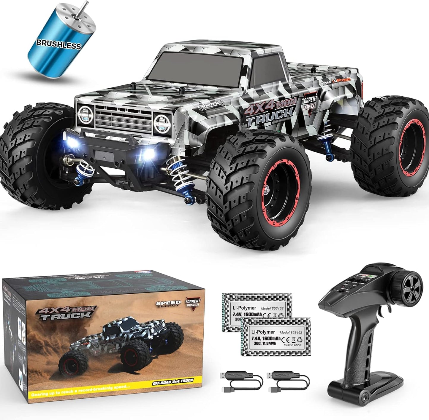 HAIBOXING 903A 1/18 4WD Brushless RTR Fast Off-Road RC Monster Truck