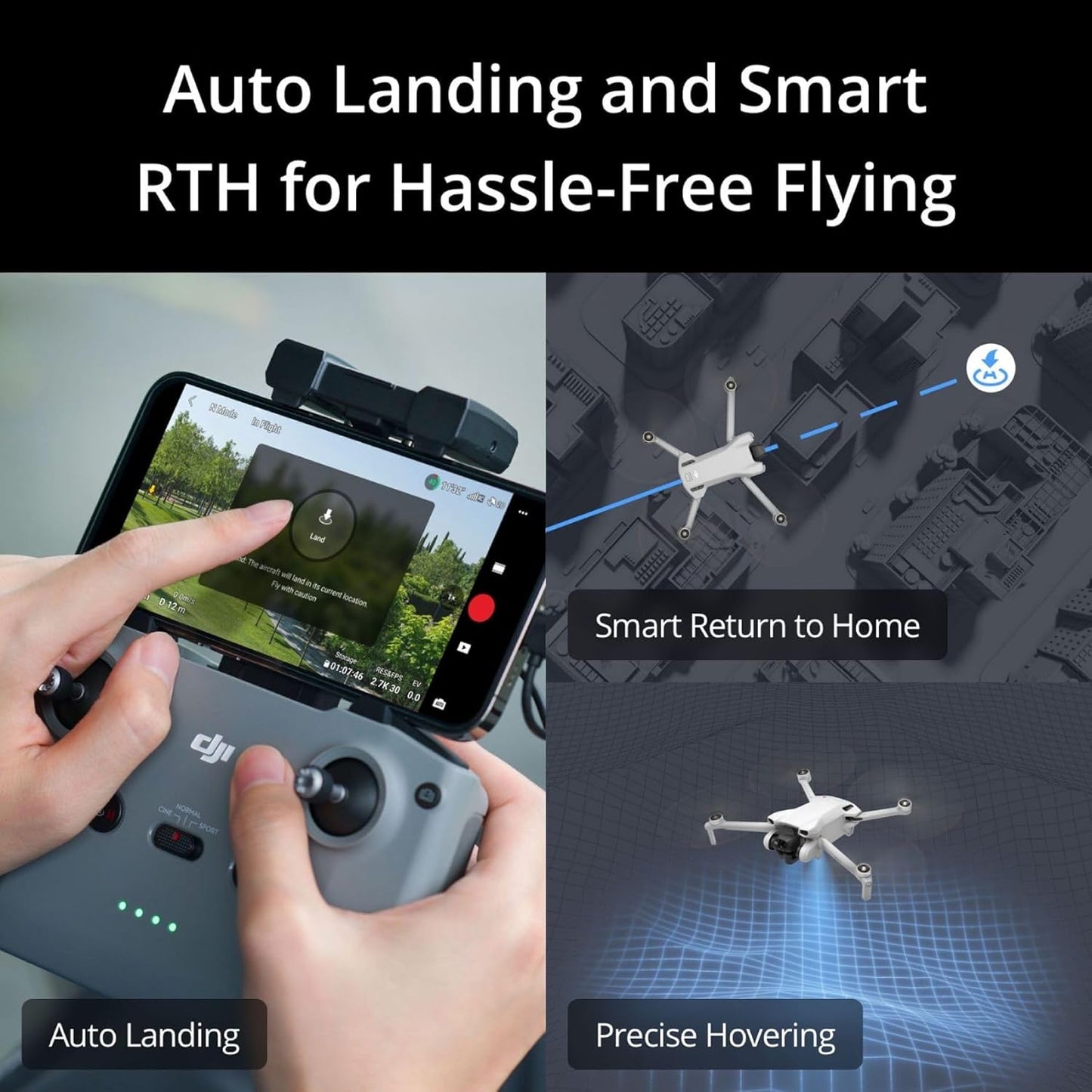 DJI Mini 3 Pro RC Drone with Intelligent Flight Modes and 4K Camera