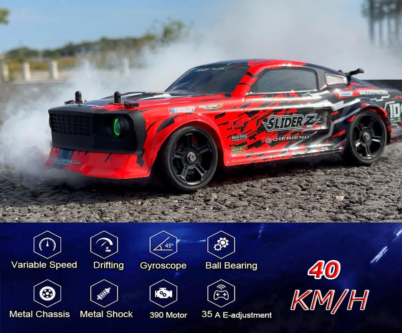 WPL D12 1/10 2WD Ready-to-Run RC Drift Car with Gyroscope