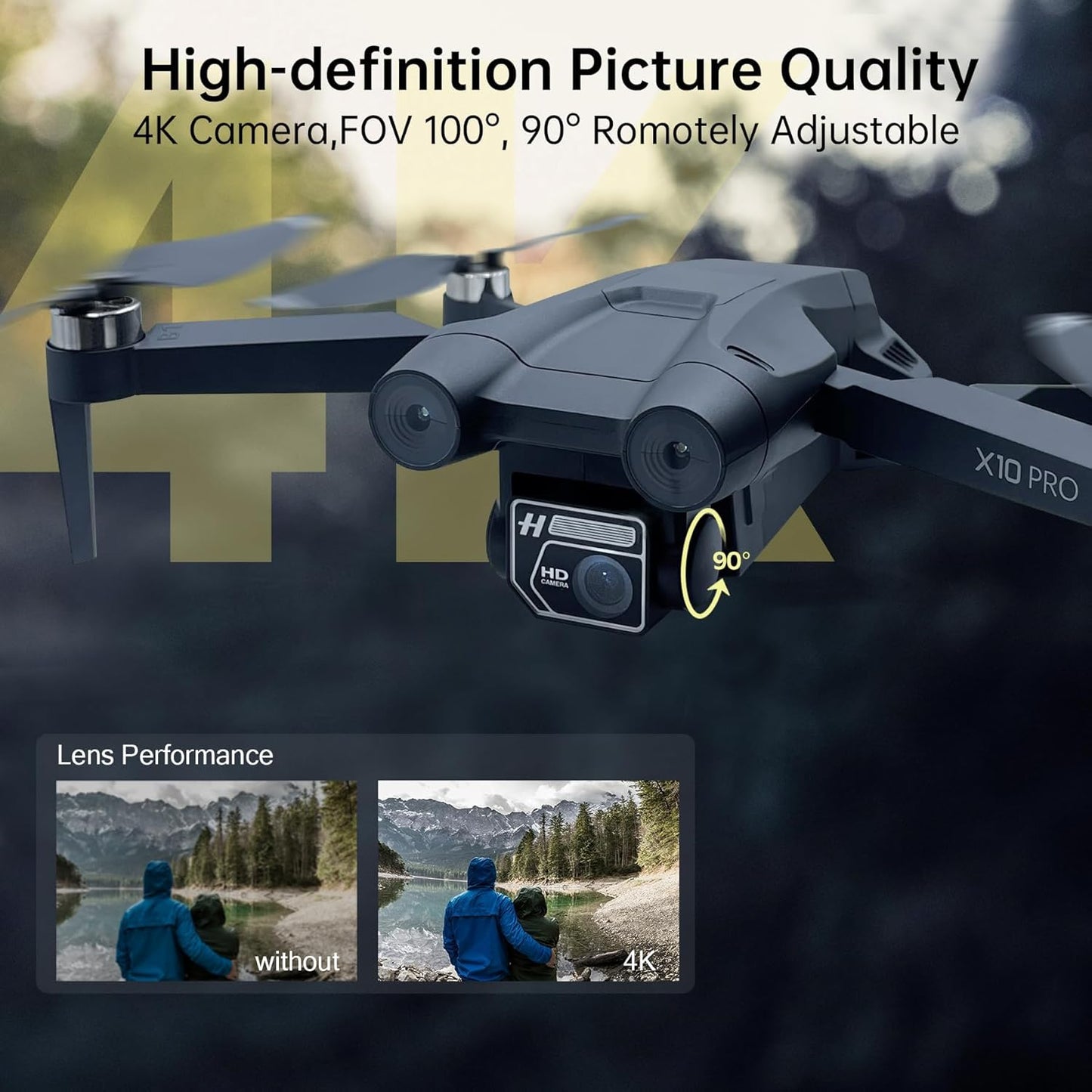 CHUBORY Brushless Foldable RC Drone – Entry-Level Camera Quadcopter