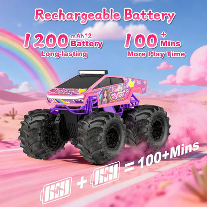 Dafotil 1/18 4WD Ready-to-Run Amphibious RC Monster Truck for Girls