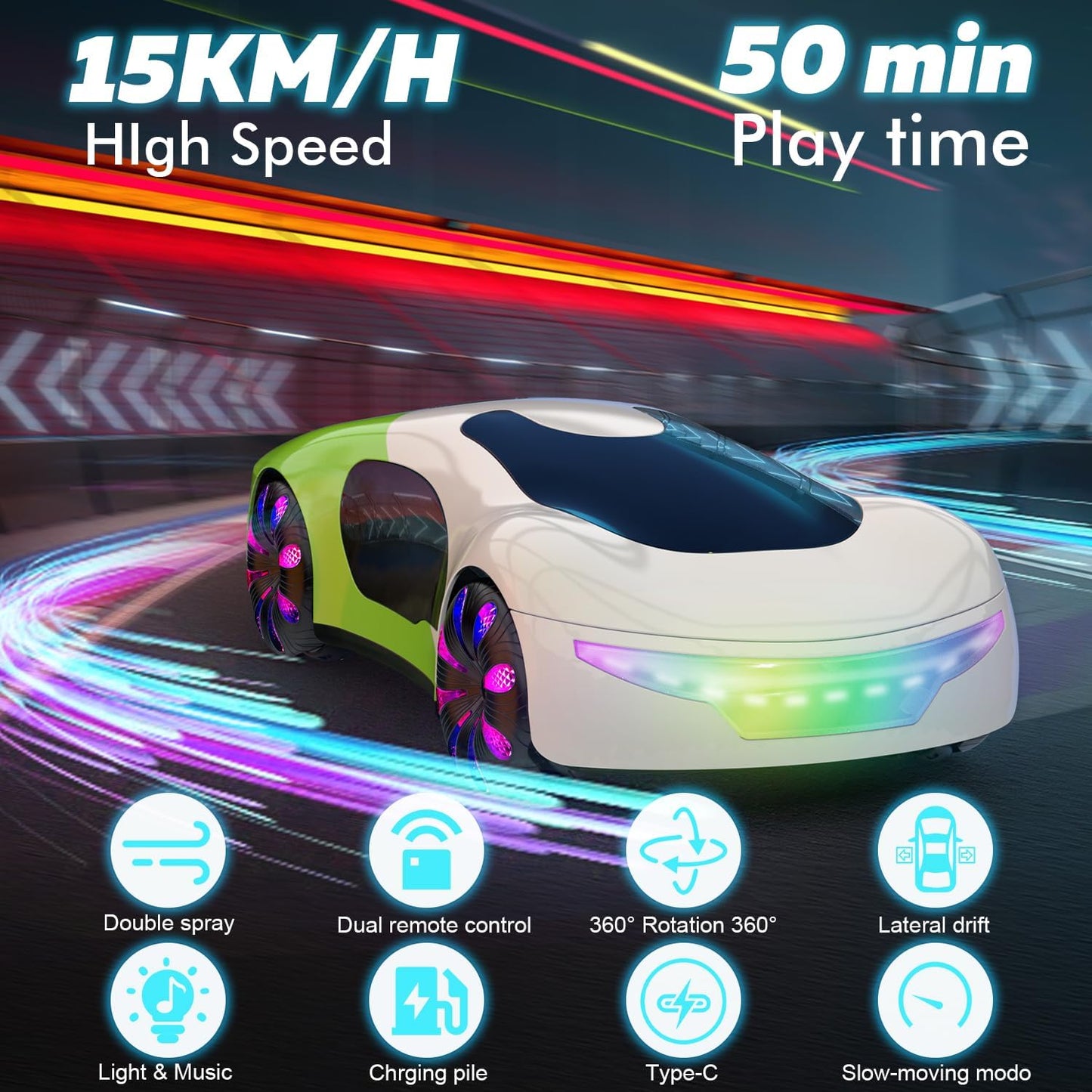 Eallpha 1/14 Gesture Sensing RC Car with Remote Control for Kids