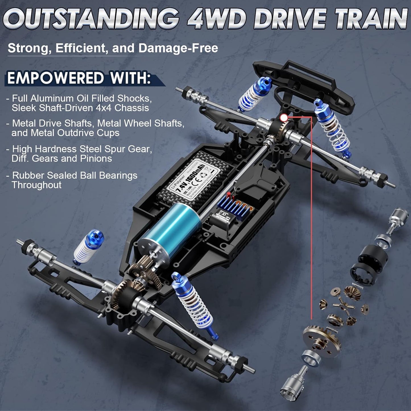 HAIBOXING 903A 1/18 4WD Brushless RTR Fast Off-Road RC Monster Truck