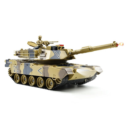 KAIM Kid's 1/24 US M1A2 Abrams RC Battle Tank with Smoke, Lights & Sounds