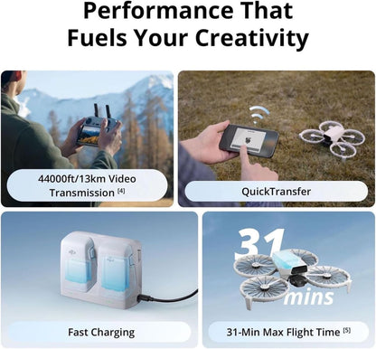 DJI Flip 4K/60fps HDR Camera Drone – 31-Minute Flight Time, 13 km O4 Transmission
