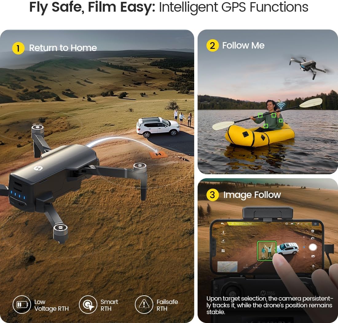 Holy Stone HS360S 4K GPS Drone with 5G Transmission and 2 Batteries