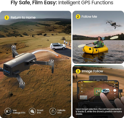 Holy Stone HS360S 4K GPS Drone with 5G Transmission and 2 Batteries