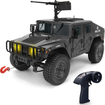 SWATOW 1/14 Scale 4WD Brushed RC Military Rock Crawler - All-Terrain Truck Ready-to-Run with LED Lights