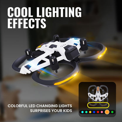 HISINGY Mach 500 Mini Drone – Optical Flow, LED Lights, Beginner Friendly
