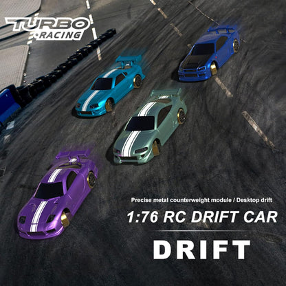 FLYCOLOR Turbo Racing C64 1:76 Scale 2WD Ready-to-Run Drift RC Car with Gyro