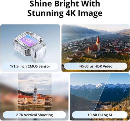 DJI Flip 4K/60fps HDR Camera Drone – 31-Minute Flight Time, 13 km O4 Transmission