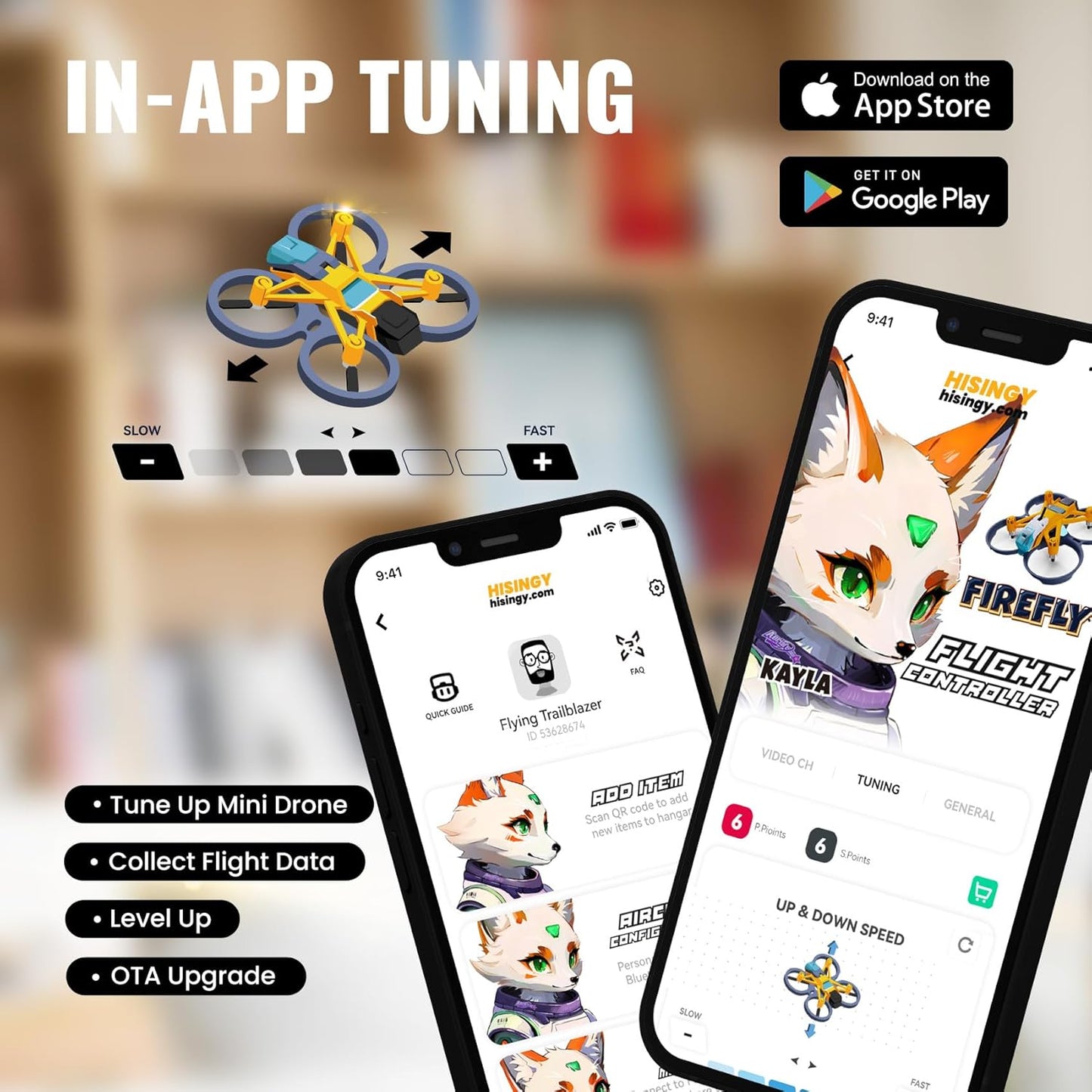 HISINGY Firefly FPV Drone Kit RTF with FPV Goggles and Controller