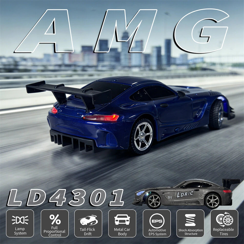 LDRC 4301 1/43 4WD RTR AMG GTR Drift RC Car with Gyro