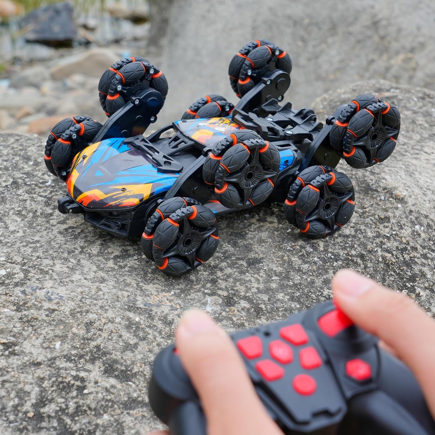 NEXBOX Gesture Sensing Hand-Controlled Stunt Car – 8-Wheel RC Toy