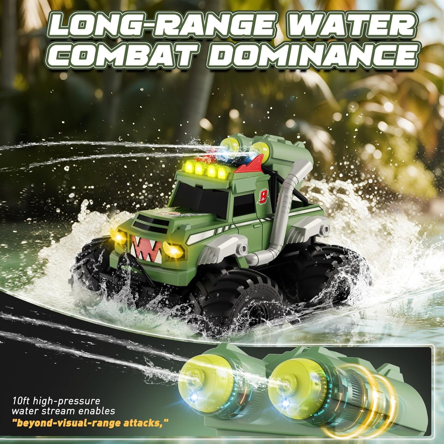 UFOLED 1/18 Amphibious Waterproof Monster Truck – 4WD Ready-to-Run