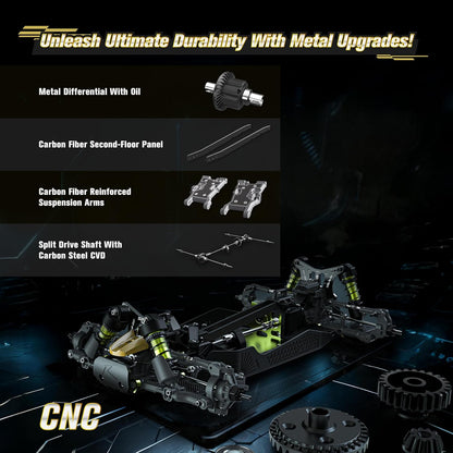 RIAARIO 1/10 Scale 4WD Brushless RC High-Speed Monster Truck Ready-to-Run Waterproof All-Terrain