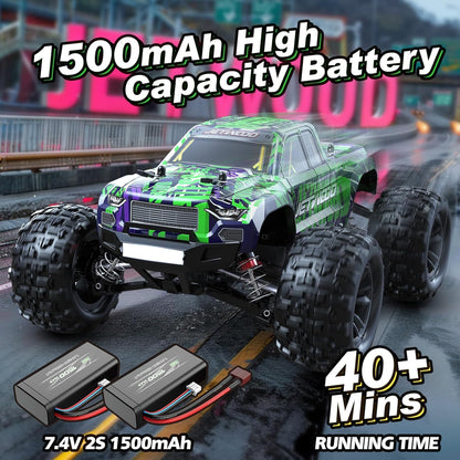Jetwood JC16W 1/16 Scale 4WD Brushed RC Monster Truck Ready-to-Run with Dual Batteries