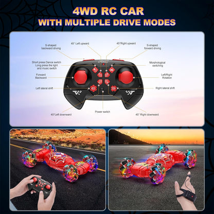 Nikuku 1/16 360-Degree Rotating RC Car with Remote Control for Kids