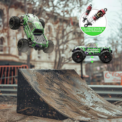 Jetwood JC16W 1/16 Scale 4WD Brushed RC Monster Truck Ready-to-Run with Dual Batteries