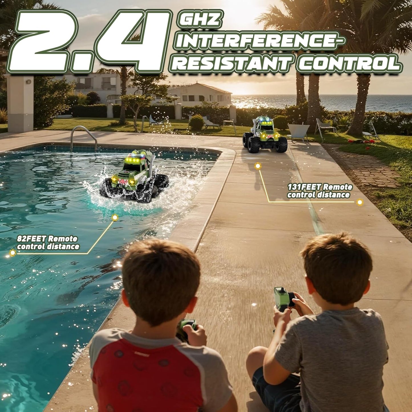 UFOLED 1/18 Amphibious Waterproof Monster Truck – 4WD Ready-to-Run