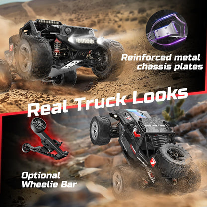 DEERC 207E 1/10 4WD Brushless Ready to Run Monster Truck with LED Lights