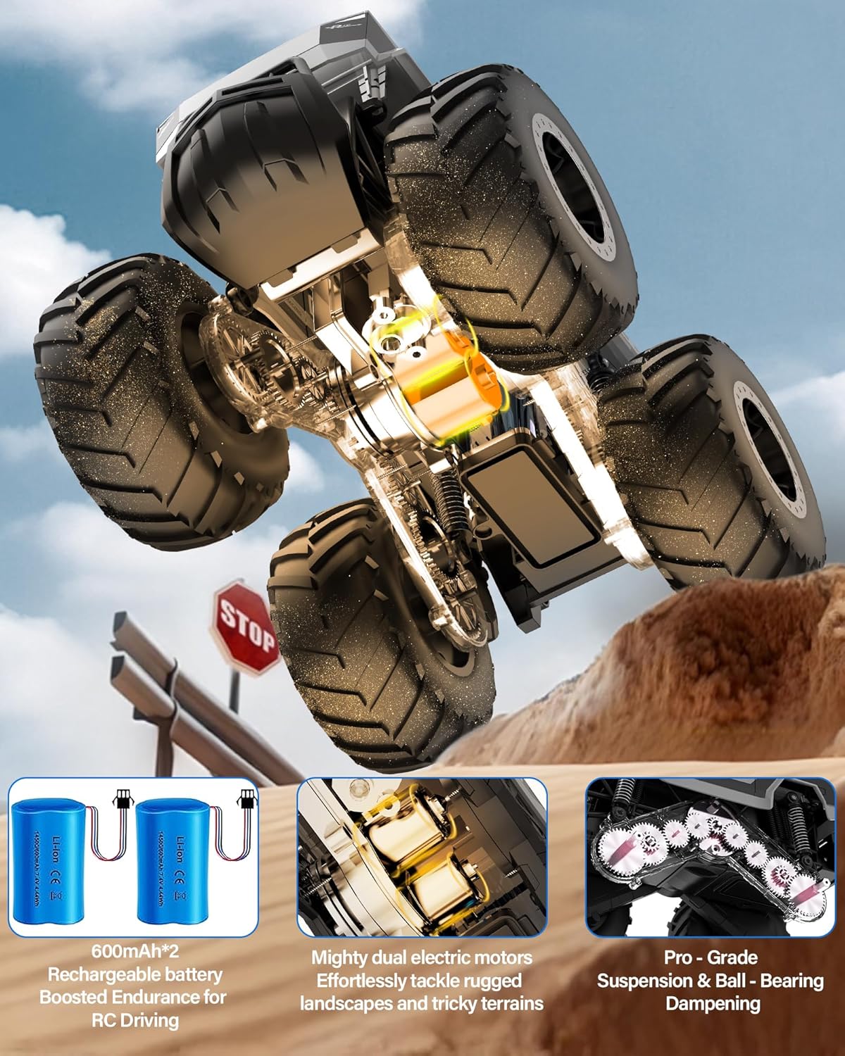 1/16 Scale 4WD Waterproof Off-Road Pick-Up Truck – Amphibious Ready-to-Run