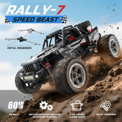 DEERC 207E 1/10 4WD Brushless Ready to Run Monster Truck with LED Lights
