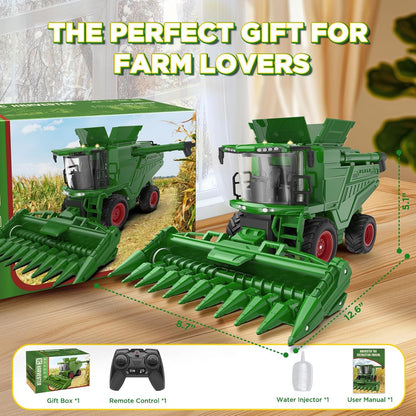 2.4GHz RC Combine Harvester 1/24 Scale 4WD Farm Vehicle Ready-to-Run with Lights and Sounds
