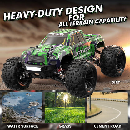 Jetwood JC16W 1/16 Scale 4WD Brushed RC Monster Truck Ready-to-Run with Dual Batteries