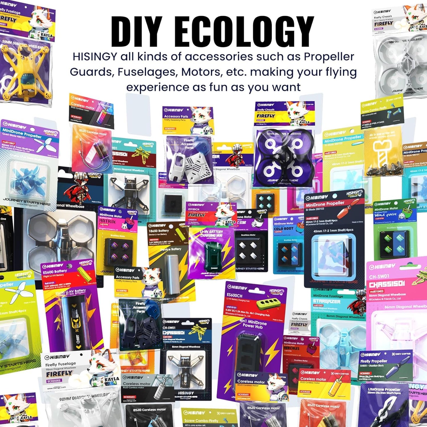 HISINGY Firefly FPV Drone Kit RTF with FPV Goggles and Controller