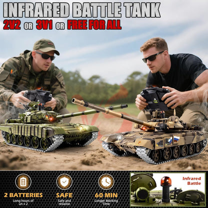 Supdex 1/16 Soviet T-72 Ready-to-Run RC Battle Tank with Metal Upgrades