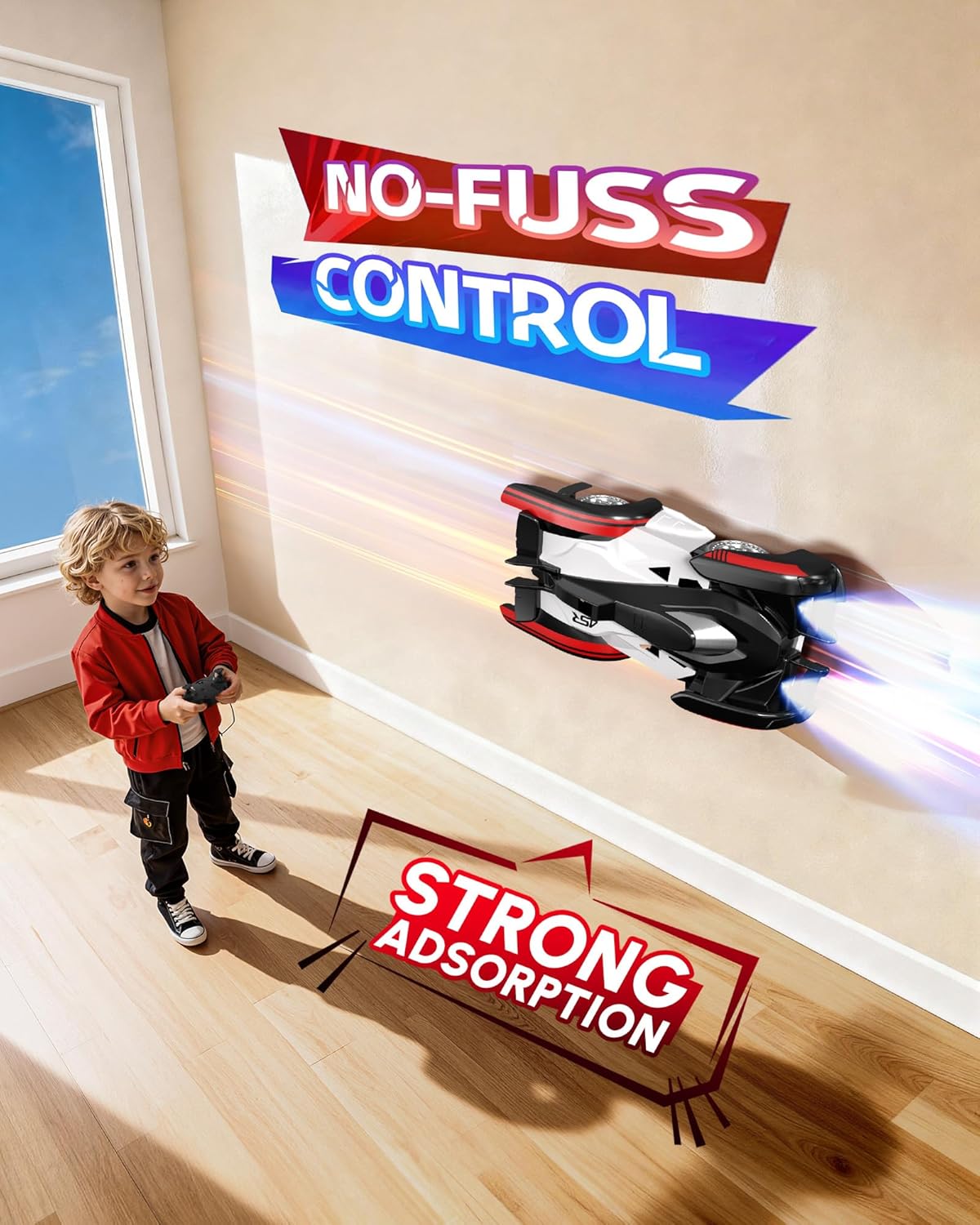 1/16 4WD Ready-to-Run RC Stunt Car with Headlights and Rechargeable Battery