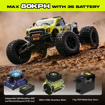AMORIL 1/16 4WD Ready-to-Run RC Car with Brushless Motor