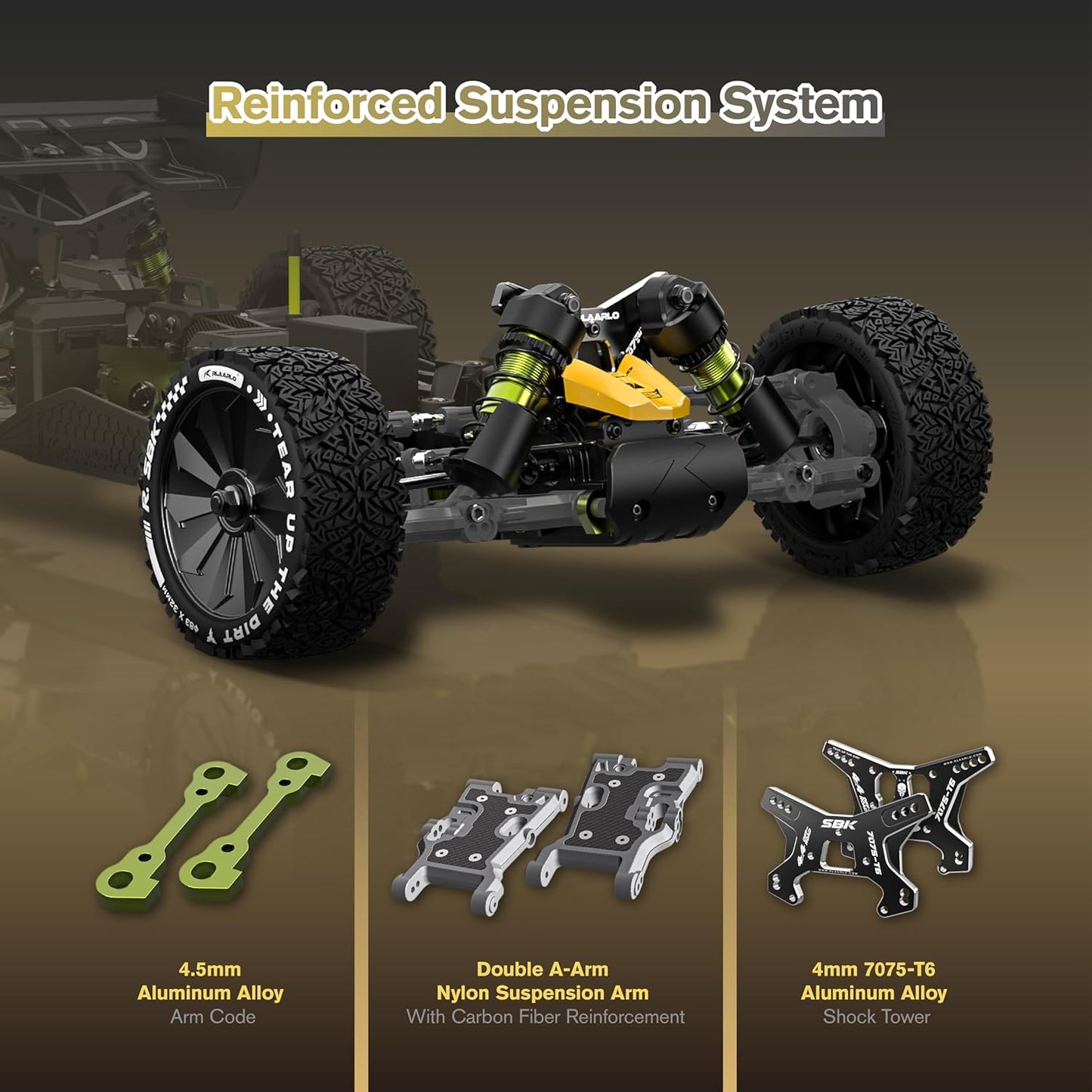 RLAARLO 1/10 4WD Brushless RC Buggy RTR – 50+ MPH
