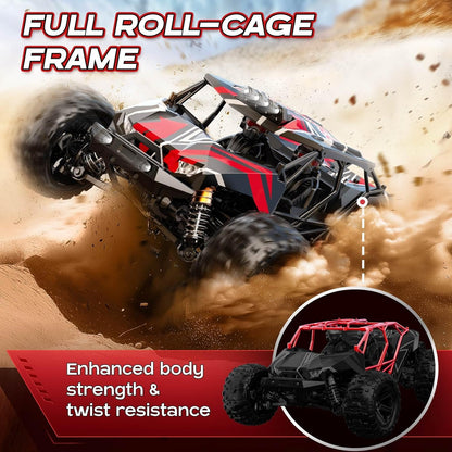 1/14 Scale 4WD Brushless RC Car – Full Roll-Cage Frame, 50 km/h Top Speed