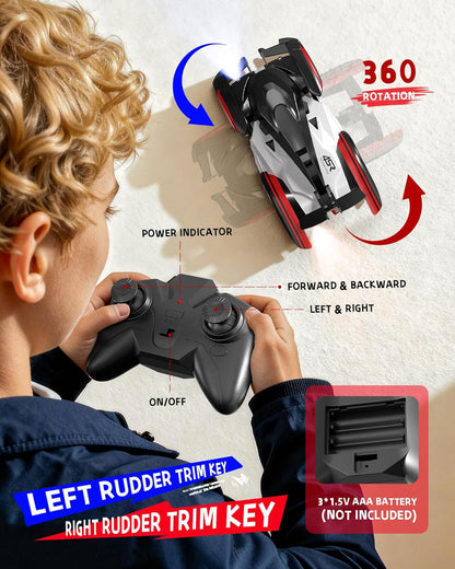 1/16 4WD Ready-to-Run RC Stunt Car with Headlights and Rechargeable Battery