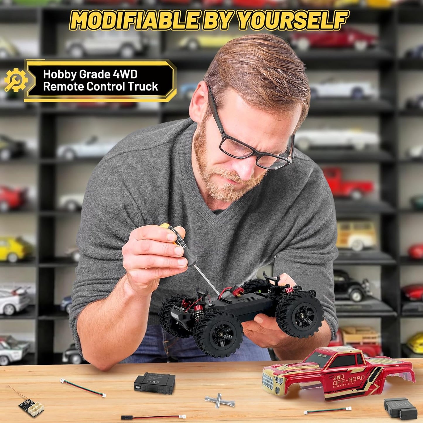 CoolFree JT20W V2 1/20 4WD Brushless Waterproof High-Speed RC Monster Truck