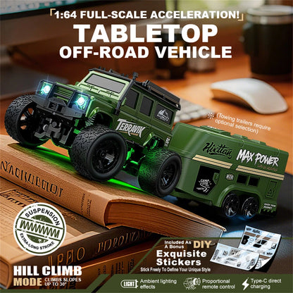 WSD E88 / E89 1/64 Scale RWD Mini RC Car – Suitcase Portable Desktop Drift Car Ready-to-Run