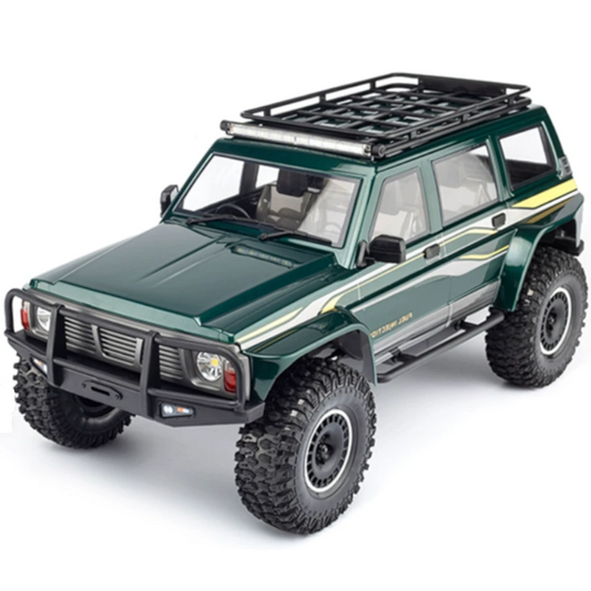Yikong YK4107 Pro 1/10 4WD brushless RTR rock crawler – front 3/4 view in water green body