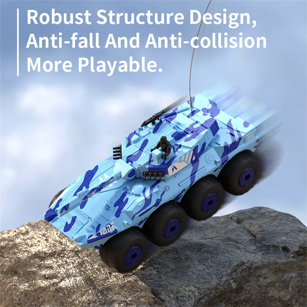 HW-Y1802 1/32 8WD Ready-to-Run RC Amphibious Tank with LED Lights
