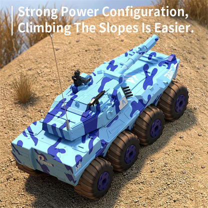 HW-Y1802 1/32 8WD Ready-to-Run RC Amphibious Tank with LED Lights