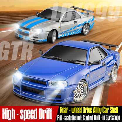 LDRC 1899 1/18 2WD Ready-to-Run RC Drift Car Nissan GTR R34 with Gyro