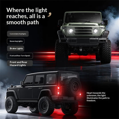 MNRC MN212 T01 BAIC Official Licensed 1/12 Scale 4WD Brushed RC Rock Crawler Ready-to-Run with LED Lights