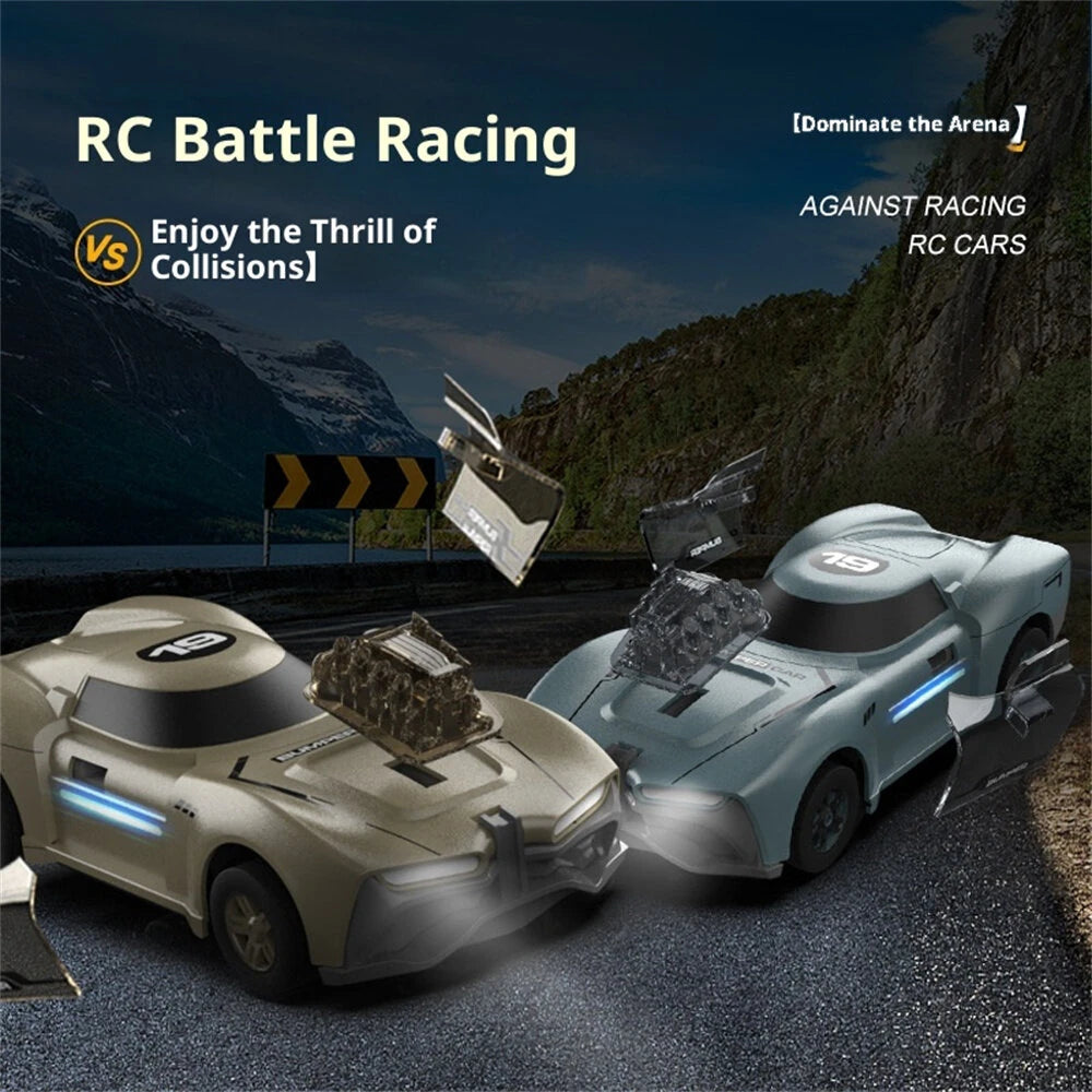 Crazon PZ24241A 1/24 Scale 2WD Brushed RC Battle Cars Set - Crash Racing Dual Pack Ready-to-Run with LED Lights
