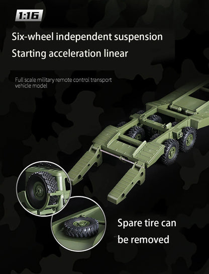 WPL B36-3 Ural 1/16 Scale 6WD Military Truck with Trailer – Ready-to-Run Rock Crawler