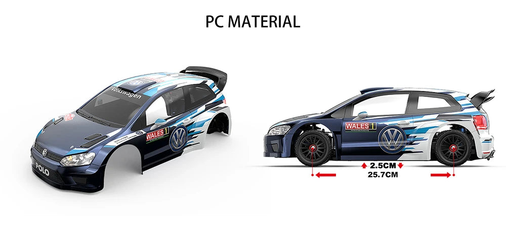 MJX Hyper Go Volkswagen Polo 10304 1/10 4WD Rally/Drift RC Car – Brushless High-Speed RTR
