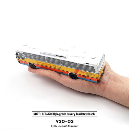Xcratoys 1/64 RC city bus held in a hand